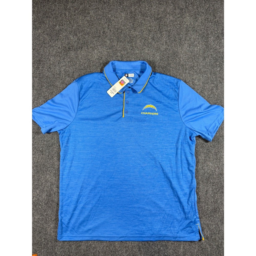 Los Angeles Chargers Shirt Mens XXL Blue Polo NFL Team Apparel Casual NWT
